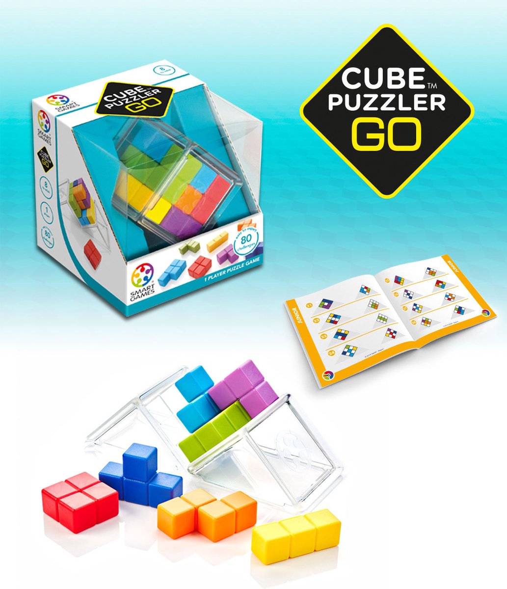 SmartGames Cube Puzzler Go - 3D Logisch Denkspel - 80 Educatieve Kubus Uitdagingen - IQ Breinbreker & Compact Reisspel - Vanaf 8 Jaar — afbeelding 15