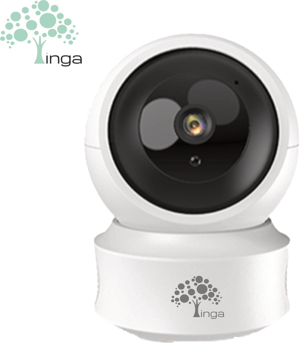 Inga® Camera Y | 2K Wifi beveiligingscamera | Pan 355° & tilt 60° | binnen | Nachtzicht | Privacy-modus | 1080P