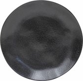 Costa Nova Riviera - vaisselle - assiette petit déjeuner Sable Noir - faïence - noir mat - lot de 8 - rond 21,6 cm
