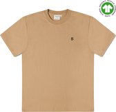 FIVE LINE LABEL - Beige Basic Tshirt - Dames - Biologisch Katoen - Oversized Fit - Maat L/XL