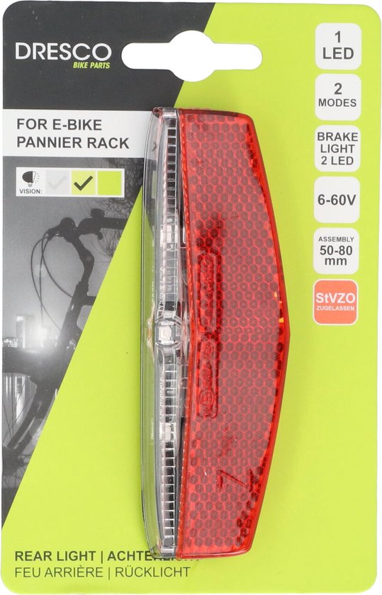 Feu Avant LED Dresco Urban 40 Lux Pour Vélo Électrique - Alimentation 6-48V - Compact Avec Support Réglable