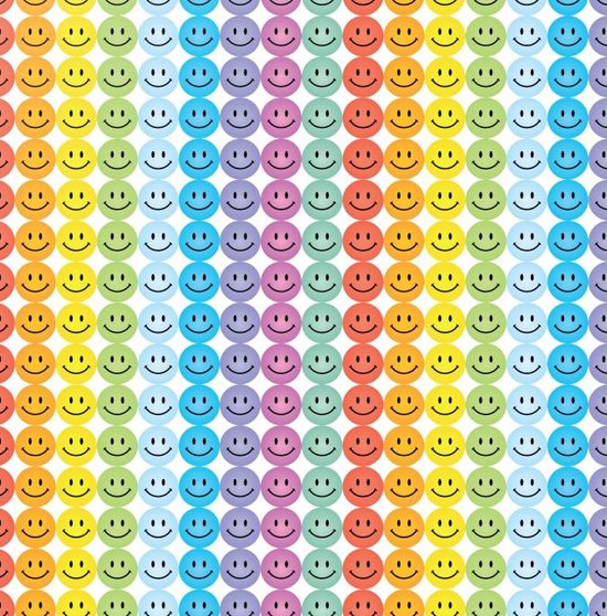 Fako Bijoux® - 500 Autocollants Sur Rouleau - 2.5cm - Emoji / Smiley Jaune  - Stickers