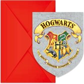 Invitations Harry Potter - 6 pièces - Poudlard - Fête d'enfants