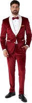 OppoSuits Velvet Vibes - Heren Tuxedo Smoking - Chique Outfit - Rood - Maat EU 52