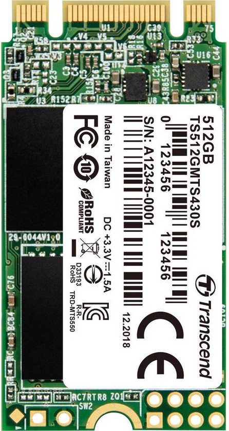 Transcend TS512GMTS430S SATA M.2 SSD 2242 harde schijf 512 GB M.2 SATA 6 Gb/s  | bol.com