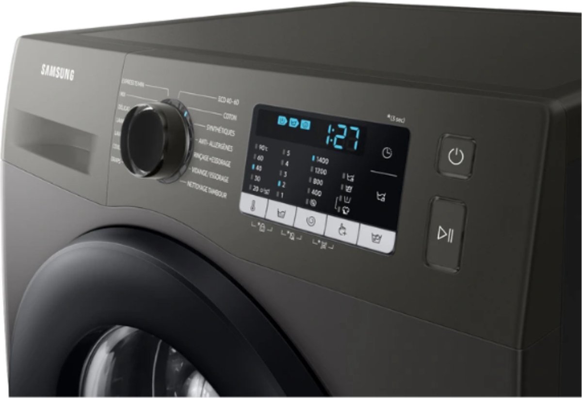 Machine à laver Samsung | Modèle WW80TA026AX | Noir | 8 kg | 1 200 tr / min  |... | bol