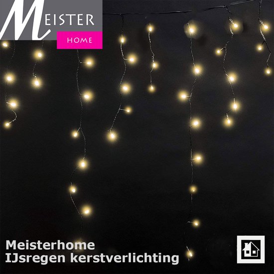 Verscherpen De Kamer Proberen Meisterhome® ijsregen Kerstverlichting lichtgordijn - 16 meter ijspegel -  800 LED... | bol.com