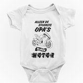 Passie voor stickers Baby rompertje: Alleen de stoerste OPA'S rijden motor 110/116