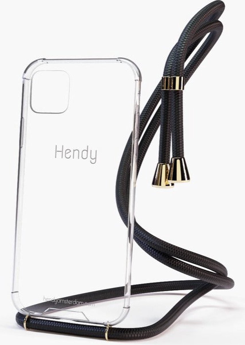 Hendy telefoonhoesje met koord - Classic - Black - iPhone 7 / 8 / SE (2DE GENERATIE)
