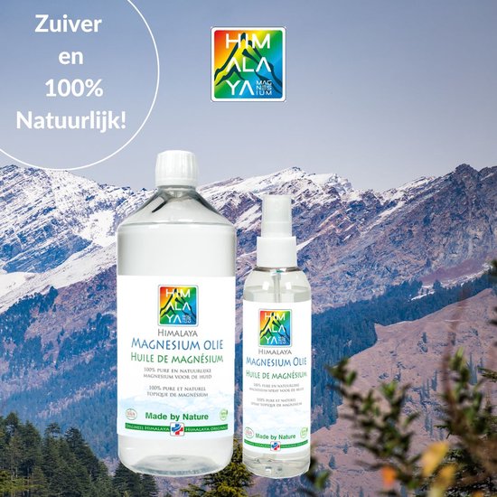 Magnesiumolie van Himalaya magnesium | Magnesium spray 100 ml en 200 ml | Zuiver Magnesium olie voor spieren - Himalaya Magnesium