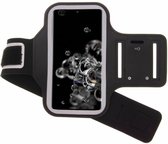 Hoesje Geschikt Voor Samsung Galaxy S20 Ultra hardloop armband - Sportband - hoesje - zwart