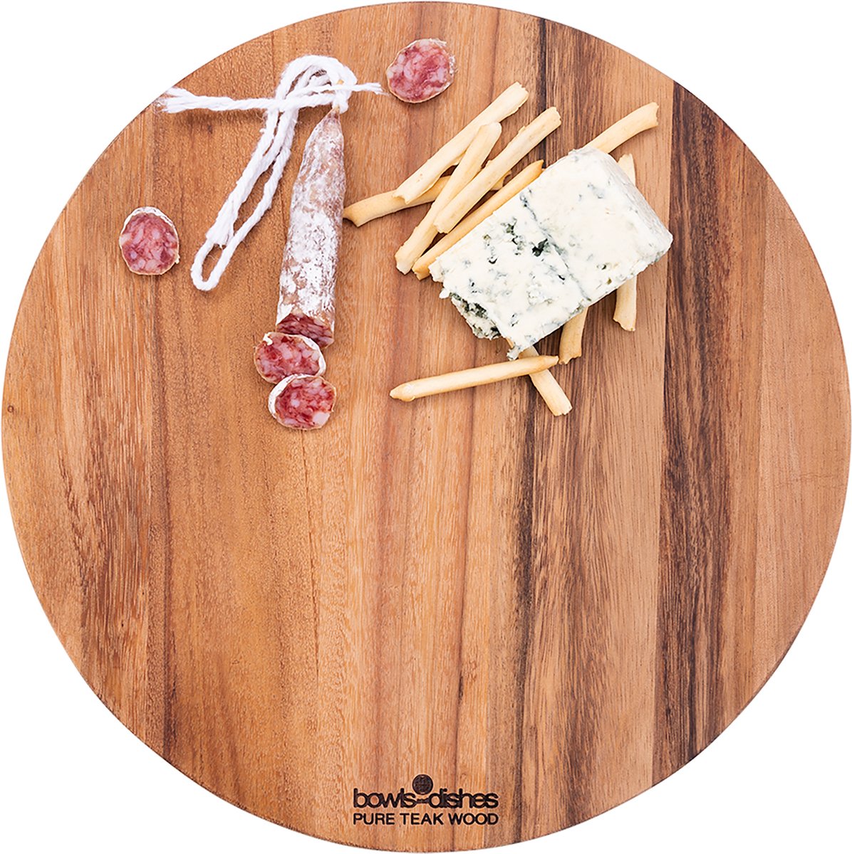 Bowls and Dishes Pure Teak Wood Ronde Borrelplank Borrelplank