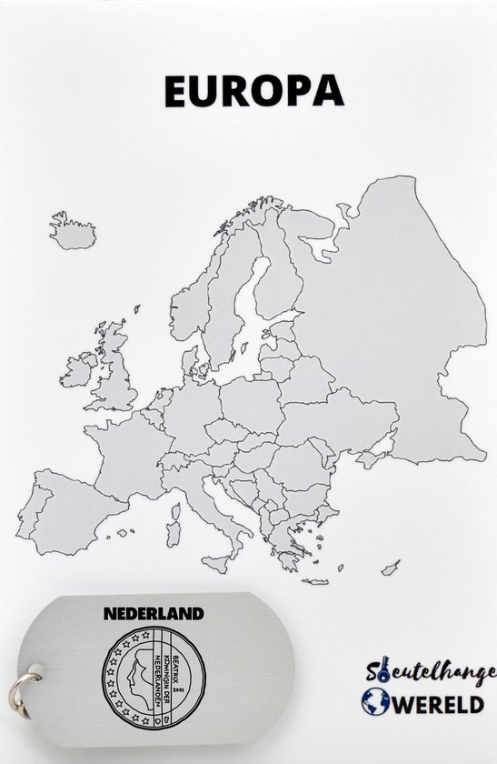 Nederland Sleutelhanger inclusief kaart – Nederland cadeau – beste land- Leuk kado voor je Vriend om te geven - 2.9 x 5.4CM