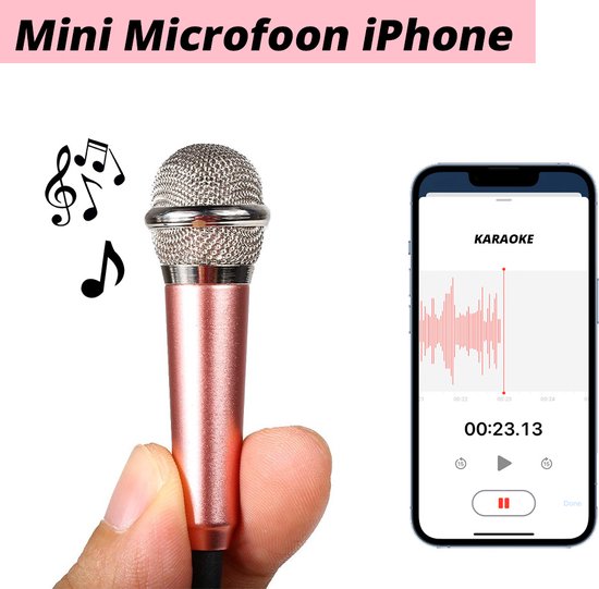 Mini Microfoon Voor Smartphone - Karaoke - iPhone Lightning Output - Goud |  bol.com