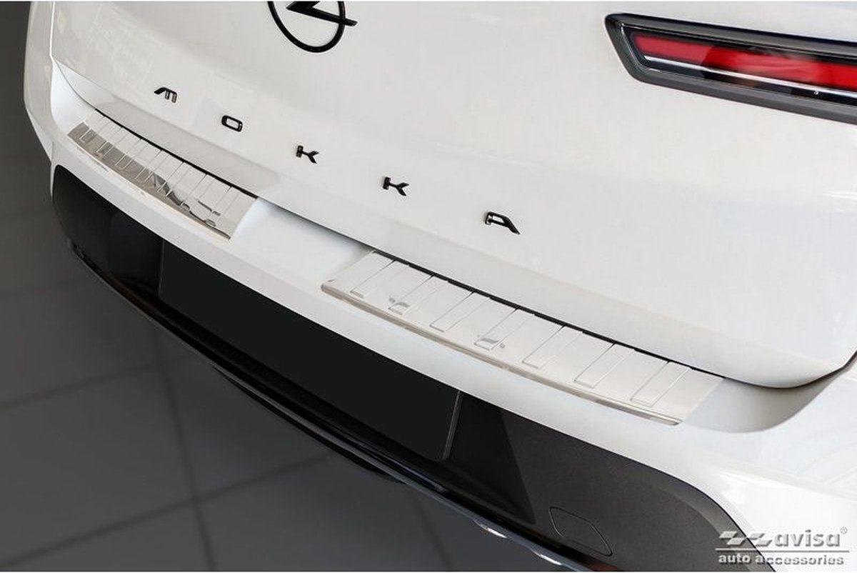 RVS Achterbumperprotector Opel Mokka 2020- 'Ribs' (2-delig)