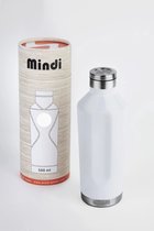 Mindi -  Kate - Thermokolf - 500 ml  - Wit - Vacuüm geïsoleerde waterfles