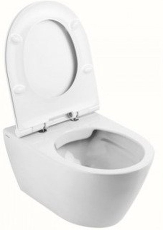 QeramiQ Salina rimless toiletset – Hangtoilet - Geberit inbouwreservoir - Wit - Geberit