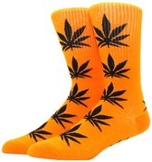 Chaussettes Weed - Chaussettes cannabis - Weed - Cannabis - orange-noir - Chaussettes unisexes - Taille 36-45