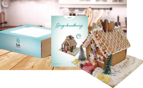 Gingerbread koekhuisje - Bakpakket  - Kerst - Cadeau - Kerstpakket - Gingerbread house | Borrel Experience