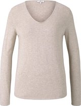 TOM TAILOR sweater basic v-neck Dames Vest - Maat M