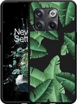 OnePlus 10T Hoesje Zwart Palm Leaves - Designed by Cazy