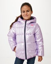 Shiny Padded Bear Jacket Meisjes - Lila - Maat 98-104