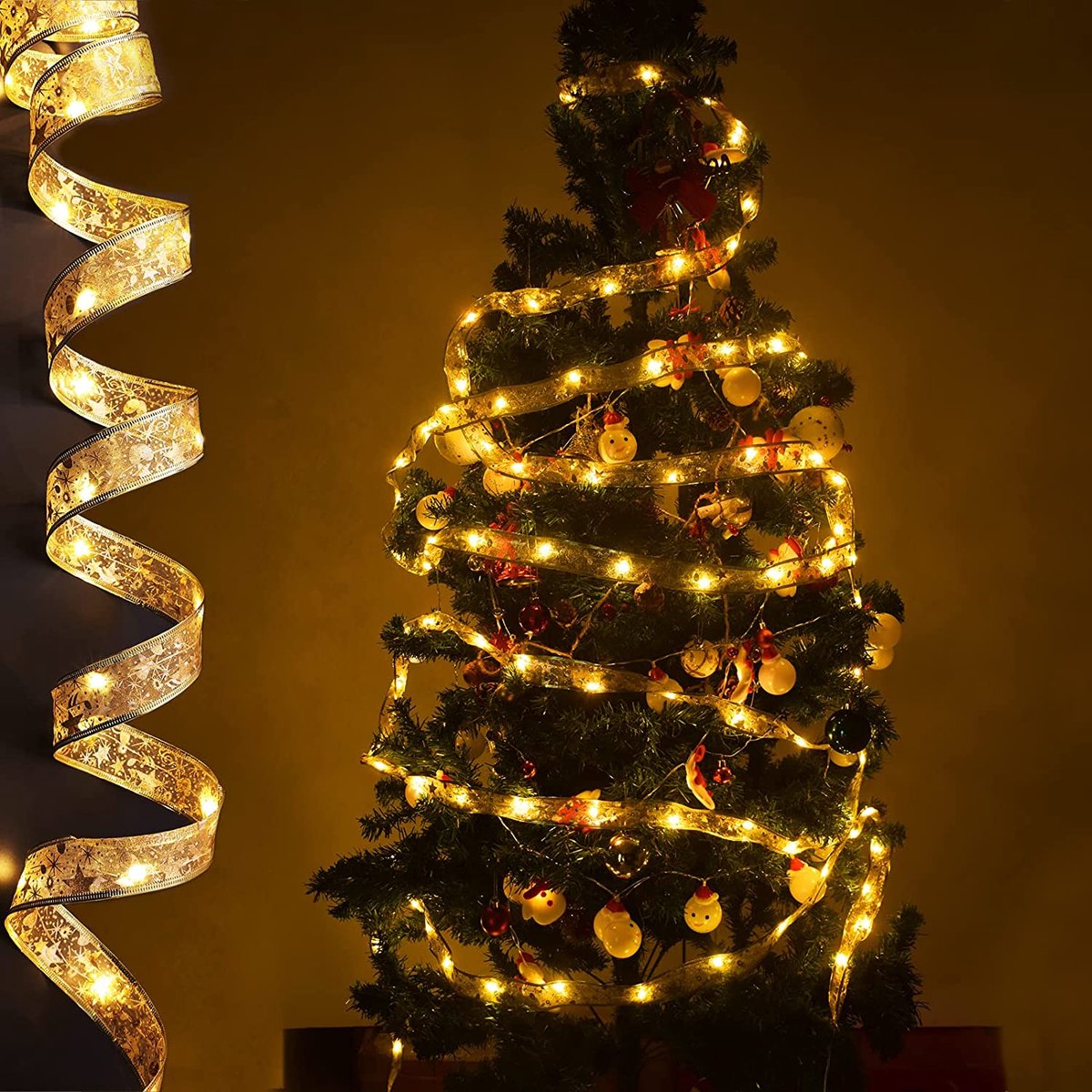2x Kerst lametta guirlandes zilver 700 cm kerstboom versiering