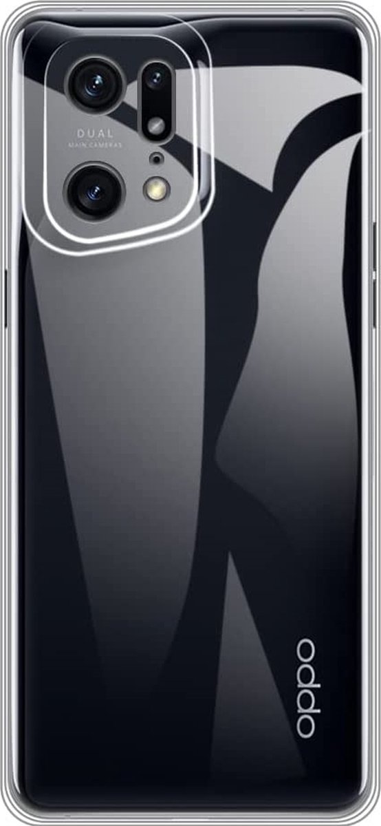 Silicone hoesje Geschikt voor: Oppo Find X5 pro - Transparant