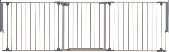 YUENFONG Deurbeschermingsrooster, traphekje zonder boren, 75 - 85 cm breed, traphekje voor baby's, auto-close deurrooster voor kinderen, 180 graden tweeweg-opening, zwart