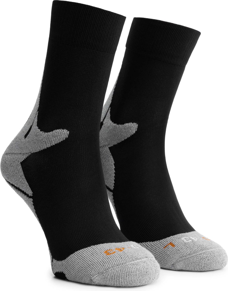 Rogelli RRS-01 Dames en Heren Hardloopsokken - Zwart/Grijs