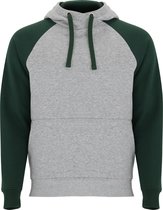 Tweekleurige hoodie 'Badet' Flesgroen/Grijs Merk Roly Maat XS