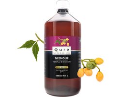 Neemolie 1 Liter | 100% Puur & Onbewerkt | Koudgeperste Neem Olie voor mens, dier en planten | Voordeelfles 1000ml