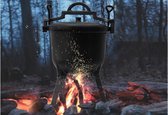 Meyerhoff outdoor Dutch oven pan / heksenketel gietijzer op hoge poot 10 L - Voor koken boven of op het kampvuur - Ook om op te hangen