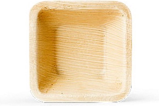 wiseware Palmblad borden - 25 stuks wegwerpborden rechthoekig 23 x 16 cm - biologisch afbreekbaar palmblad servies - composteerbaar feestservies - biologisch wegwerpservies