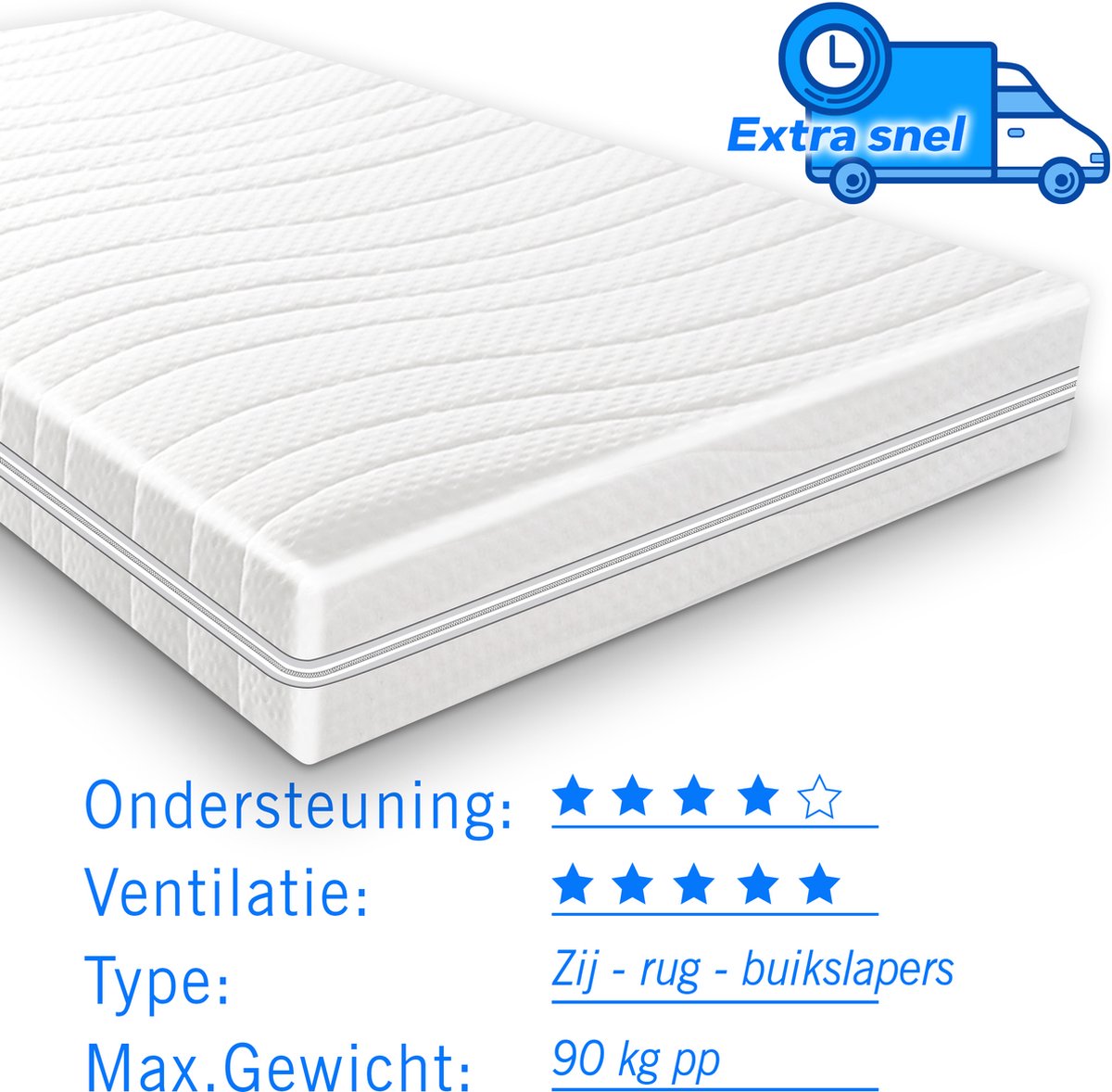 Matras pocketvering Pocketstar 300 160x200 dikte 21 cm