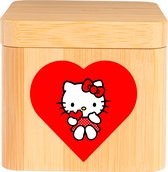 Lovebox Hello Kitty - Gepersonaliseerd cadeau - Beukenhouten box met Hello Kitty