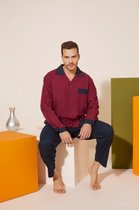 Heren Pyjama James / Broek & T-shirt / Bordeaux / maat XL