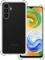Hoes Geschikt voor Samsung A04s Hoesje Shock Proof Case Hoes Siliconen - Hoesje Geschikt voor Samsung Galaxy A04s Hoes Cover Shockproof - Transparant