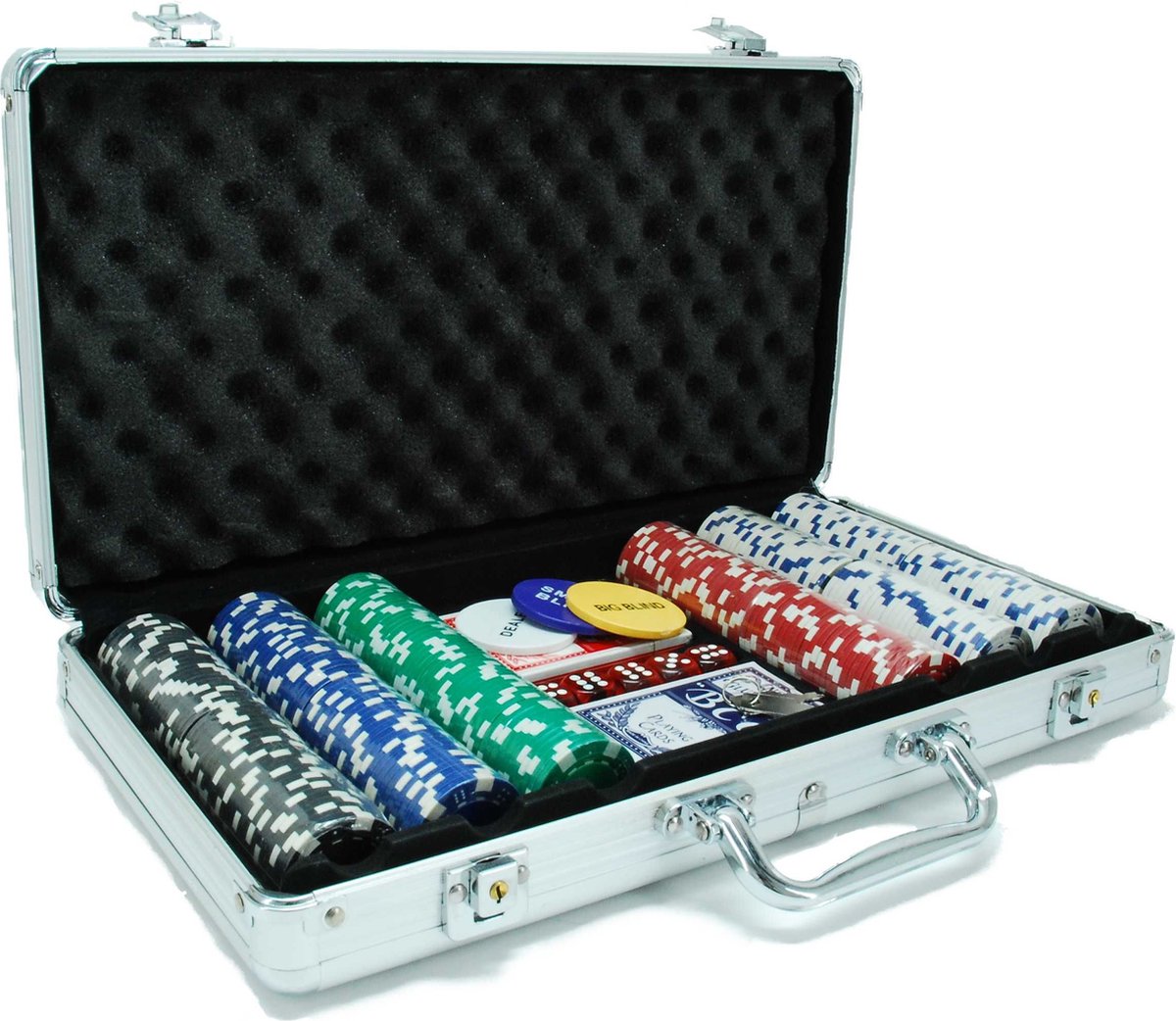 Pokerset koffer aluminium 300 chips