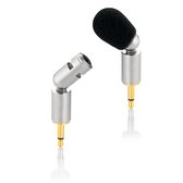 Philips LFH9171 Microphone enfichable - Unidirectionnel - Fiche Jack 3,5 mm - Boîtier métallique - Filtre anti-vent - Convient aux enregistreurs Audio