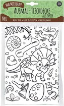 Kleurbaar Tafelkleed - Kleurplaat XL - Tafelkleurplaat - Inkleuren - Dino - Dinosaurus -  Dinosauriërs - Reptiel - Dino ei - Partijtje Feestje - Knutselen - Kleurkleed - Jongen - Boy - Kleur plaat Tekening Versiering Tekenen Kleuren - Coloring page