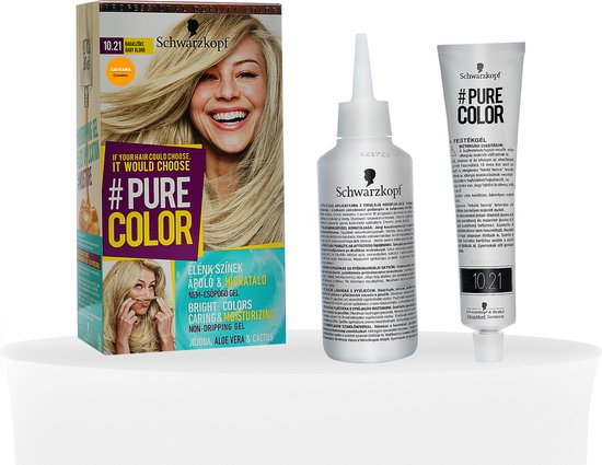 Schwarzkopf - #Pure Color Gel Hair Dye Permanently Coloring 10.21 Baby  Blonde | bol.com