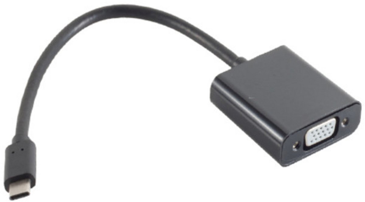 USB-C naar VGA adapter (1920 x 1200) / zwart - 0,15 meter