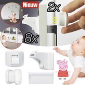 8x serrures magnétiques de sécurité pour enfants + 2 clés magnétiques. invisible, bébé, placard.