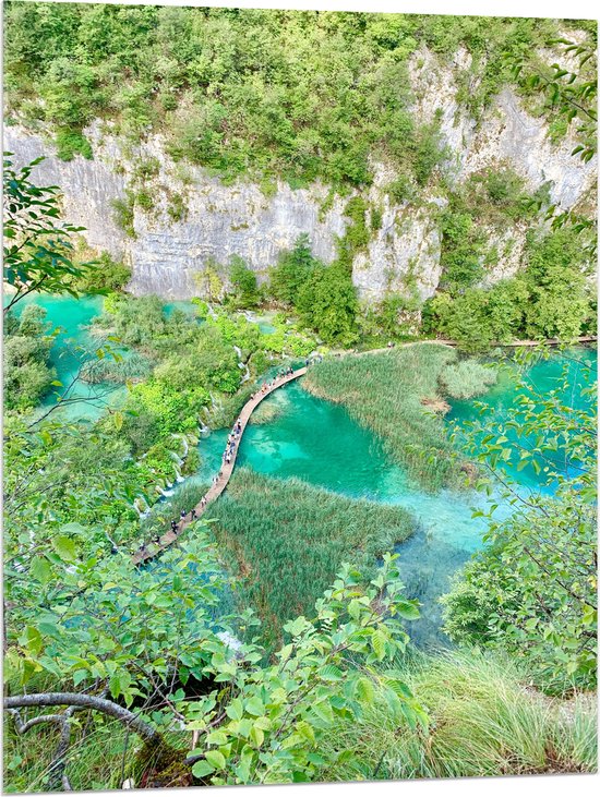 WallClassics - Acrylglas - Plitvice Lakes National Park in Kroatie  - 75x100 cm Foto op Acrylglas (Wanddecoratie op Acrylaat)