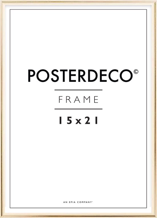 Fotolijst - Posterdeco - Premium Metaal - Fotomaat 15x21 cm (A5) - Posterlijst - Fotolijstje - Goud