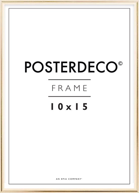 Fotolijst - Posterdeco - Premium Metaal - Fotomaat 10x15 cm (A6) - Posterlijst - Fotolijstje - Goud