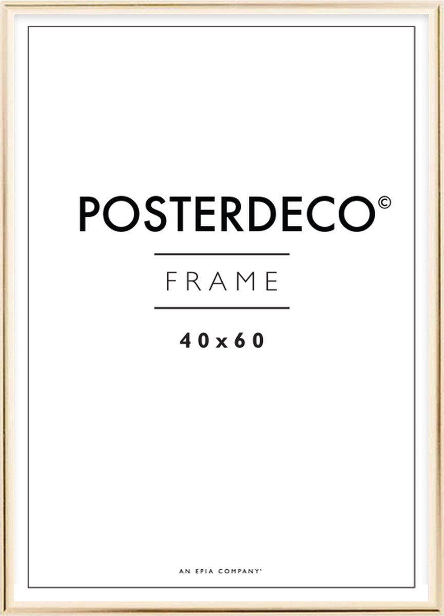 Fotolijst - Posterdeco - Premium Metaal - Fotomaat 40x60 cm - Posterlijst - Fotolijstje - Goud