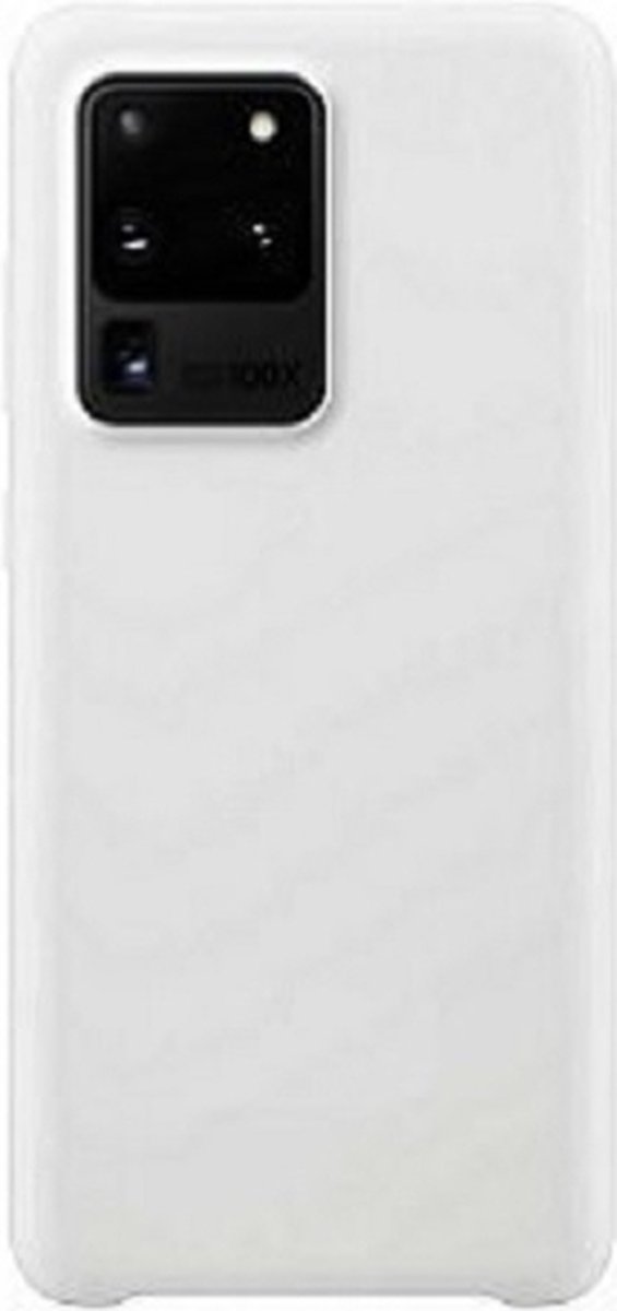 Samsung S20 Ultra Siliconen Hoesje Pastelkleur Wit