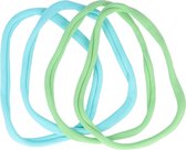 Haarband Elastiek Sport Endless Nylon 4 Stuks Duo Blauw Groen Hoofdband